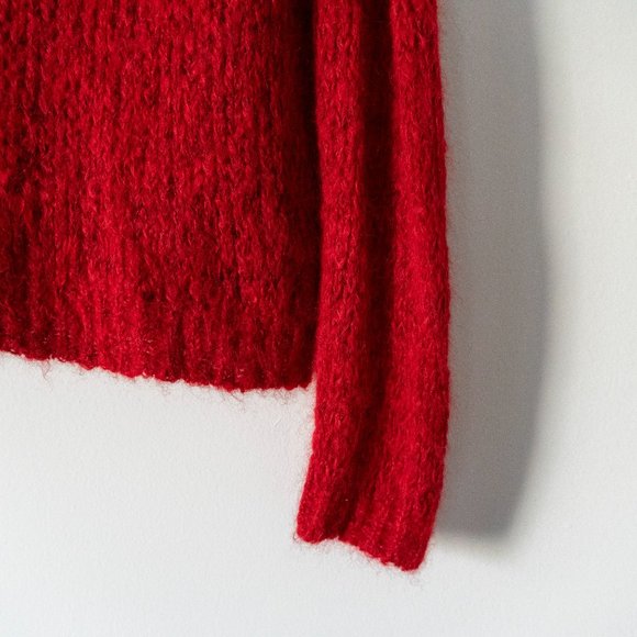 Free People Cozy Red Sweater XS - Picture 2 of 4